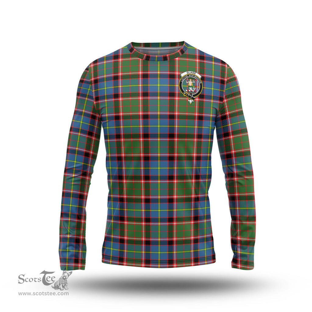 ScotsTee Shop Scottish Glass Clan Crest Tartan Long Sleeve T Shirt