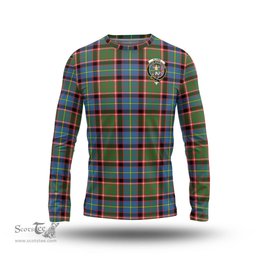 ScotsTee Shop Scottish Glass Clan Crest Tartan Long Sleeve T Shirt