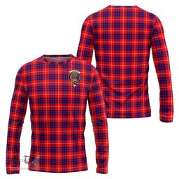 ScotsTee Shop Scottish Hamilton Modern Clan Crest Tartan Long Sleeve T Shirt