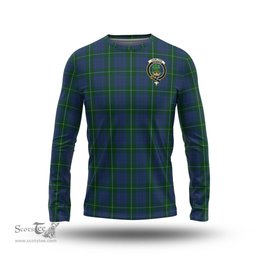 ScotsTee Shop Scottish Hamilton Hunting Clan Crest Tartan Long Sleeve T Shirt