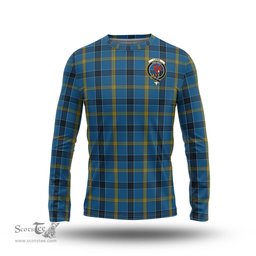 ScotsTee Shop Scottish Laing Clan Crest Tartan Long Sleeve T Shirt