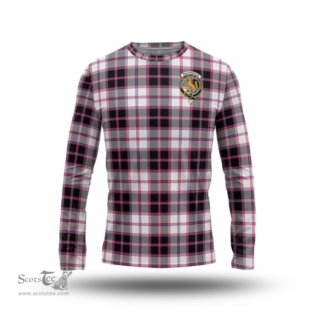ScotsTee Shop Scottish MacPherson Hunting Modern Clan Crest Tartan Long Sleeve T Shirt