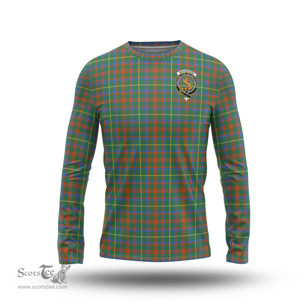 ScotsTee Shop Scottish MacKintosh Hunting Ancient Clan Crest Tartan Long Sleeve T Shirt