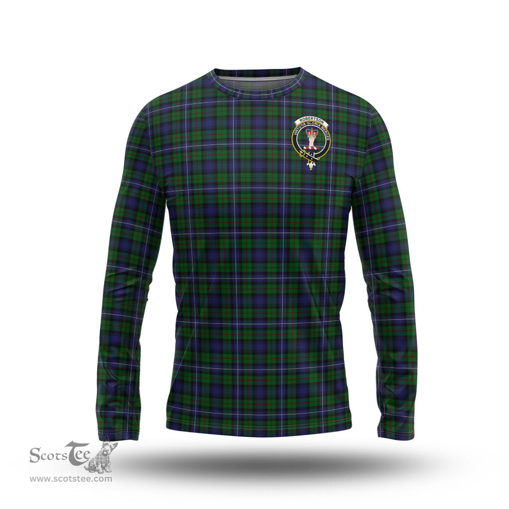 ScotsTee Shop Scottish Robertson Hunting Clan Crest Tartan Long Sleeve T Shirt