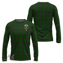 ScotsTee Shop Scottish MacAlpin Modern Clan Crest Tartan Long Sleeve T Shirt