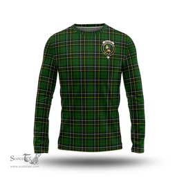 ScotsTee Shop Scottish MacAlpin Modern Clan Crest Tartan Long Sleeve T Shirt