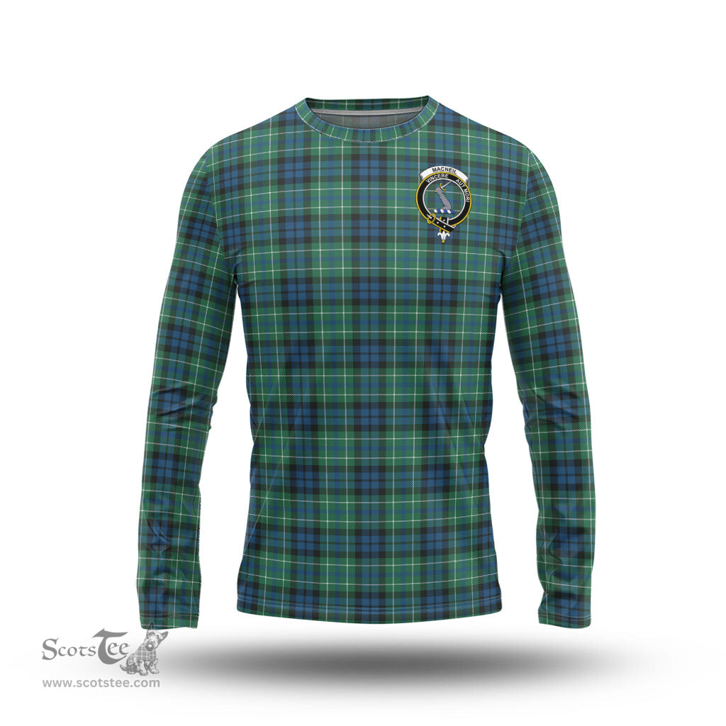 ScotsTee Shop Scottish MacNeil of Colonsay Ancient Clan Crest Tartan Long Sleeve T Shirt