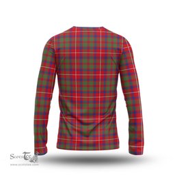 ScotsTee Shop Scottish Shaw Red Modern Clan Crest Tartan Long Sleeve T Shirt
