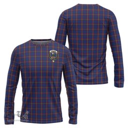 ScotsTee Shop Scottish MacLaine of Lochbuie Clan Crest Tartan Long Sleeve T Shirt