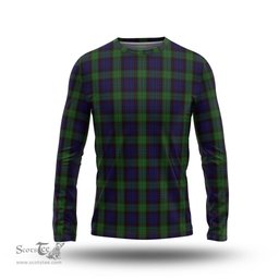 ScotsTee Shop Scottish Nicolson Green Hunting Clan Tartan Long Sleeve T Shirt