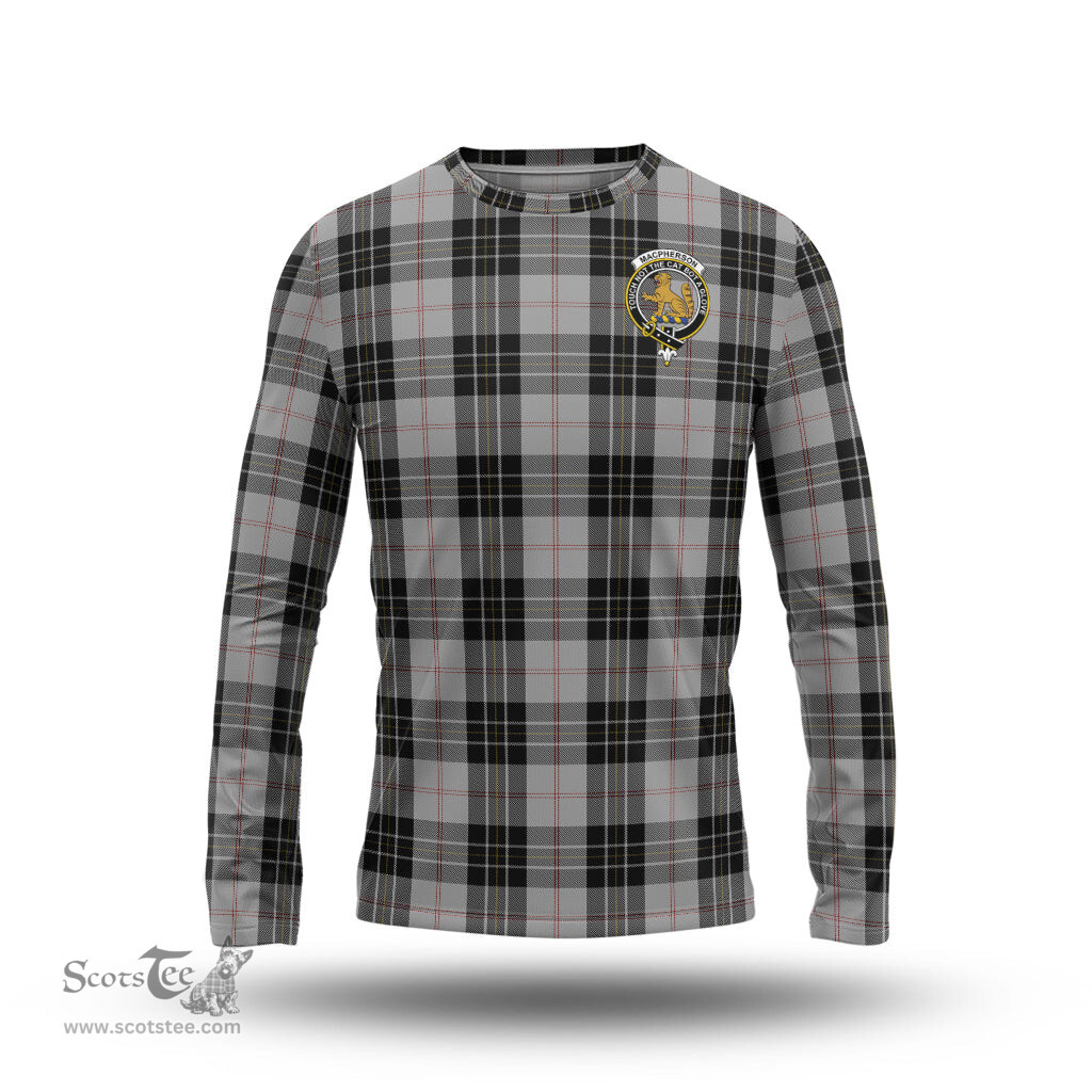 ScotsTee Shop Scottish MacPherson Dress Clan Crest Tartan Long Sleeve T Shirt