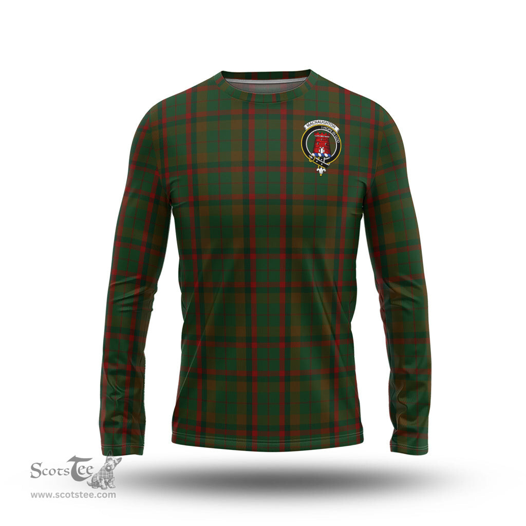 ScotsTee Shop Scottish Macnaughton Hunting Clan Crest Tartan Long Sleeve T Shirt