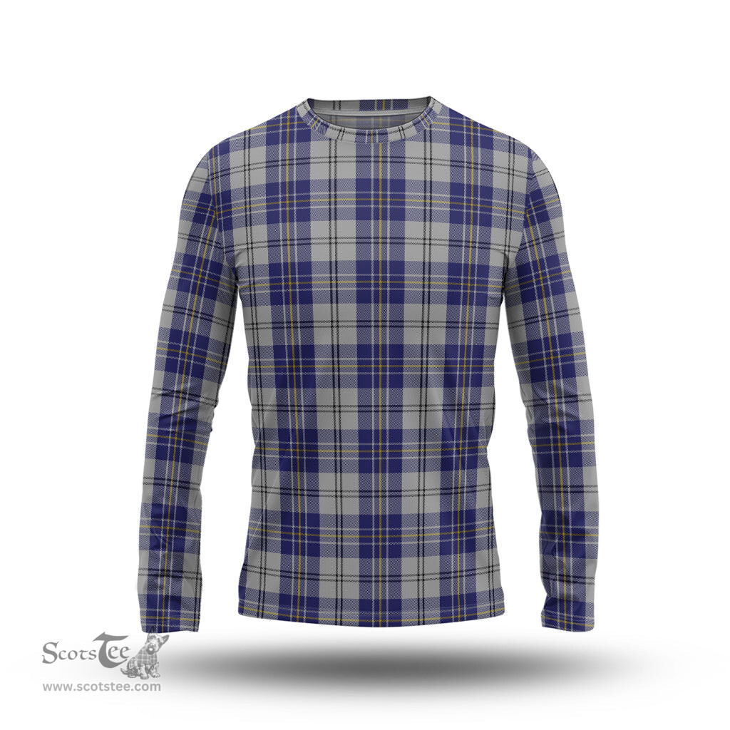 ScotsTee Shop Scottish MacPherson Dress Blue Clan Tartan Long Sleeve T Shirt