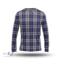 ScotsTee Shop Scottish MacPherson Dress Blue Clan Tartan Long Sleeve T Shirt
