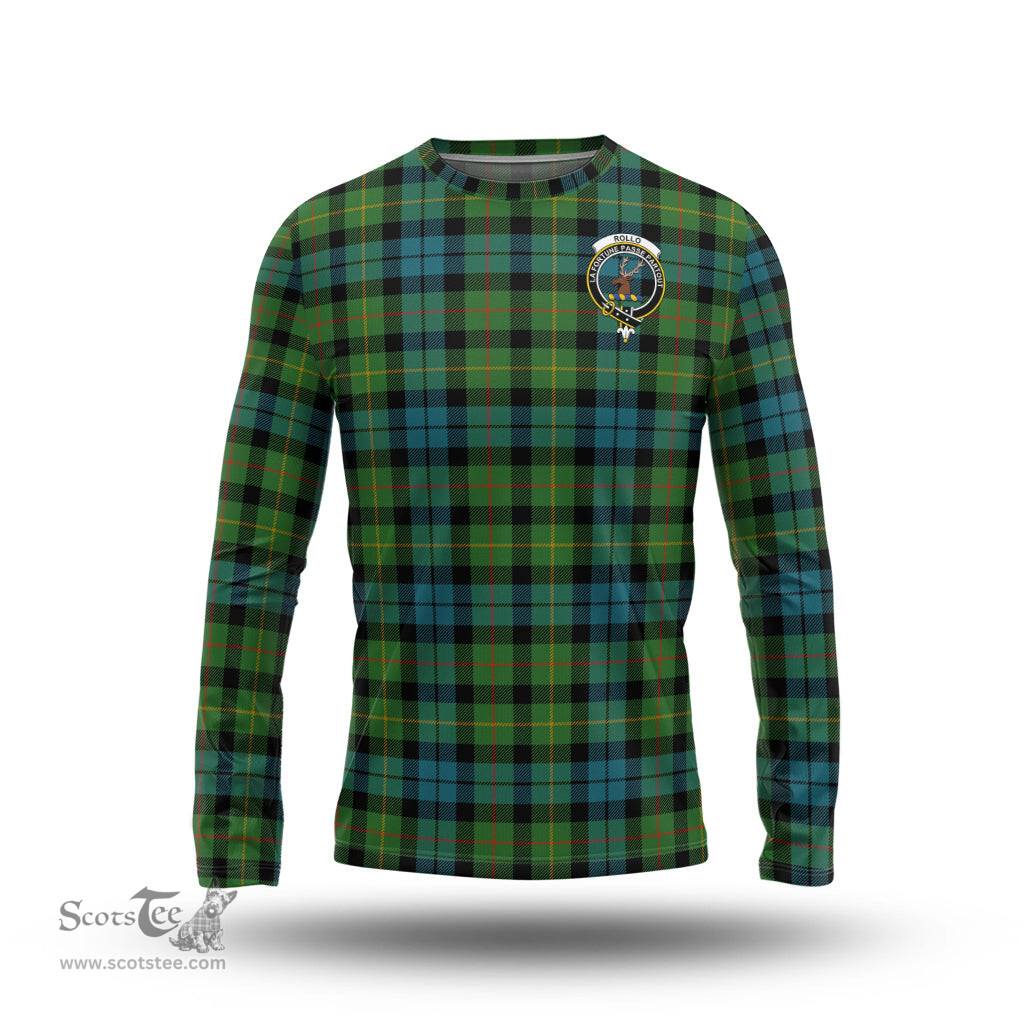 ScotsTee Shop Scottish Rollo Ancient Clan Crest Tartan Long Sleeve T Shirt