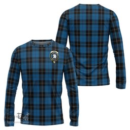 ScotsTee Shop Scottish Ramsay Blue Hunting Clan Crest Tartan Long Sleeve T Shirt