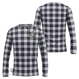 ScotsTee Shop Scottish MacRae Dress Modern Clan Crest Tartan Long Sleeve T Shirt