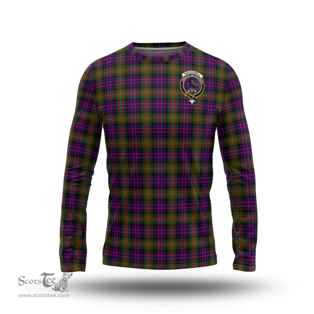 ScotsTee Shop Scottish MacDonell of Glengarry Modern Clan Crest Tartan Long Sleeve T Shirt