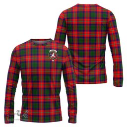 ScotsTee Shop Scottish Riddell Clan Crest Tartan Long Sleeve T Shirt