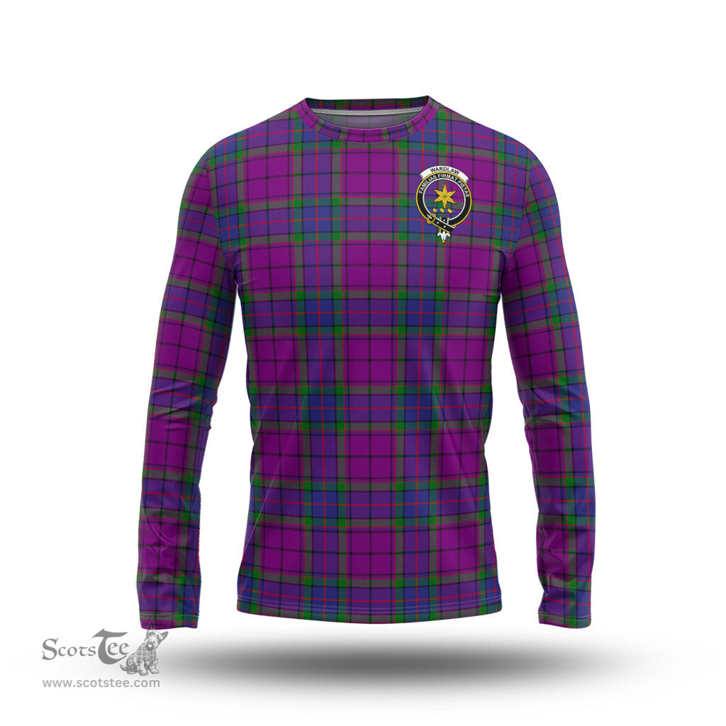 ScotsTee Shop Scottish Wardlaw Modern Clan Crest Tartan Long Sleeve T Shirt