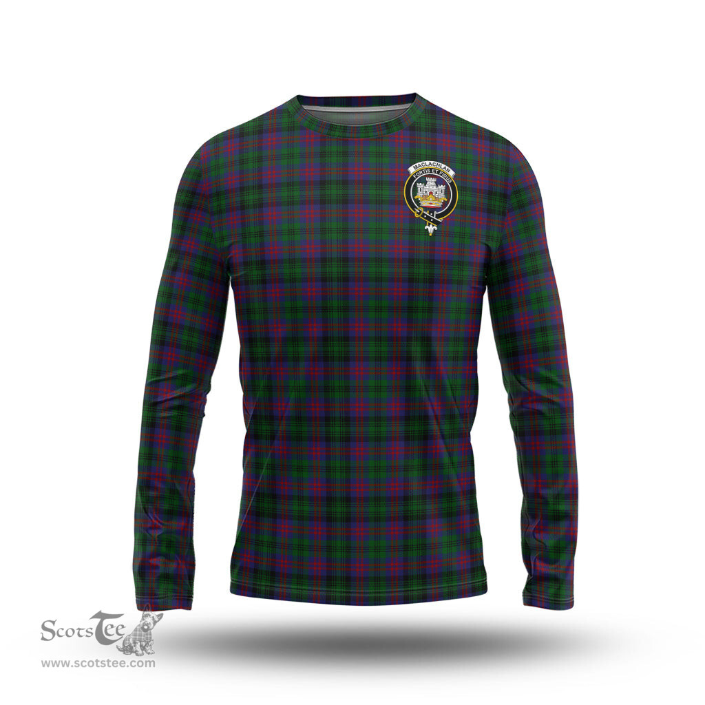 ScotsTee Shop Scottish MacLachlan Hunting Clan Crest Tartan Long Sleeve T Shirt