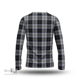 ScotsTee Shop Scottish Menzies Black Dress Clan Crest Tartan Long Sleeve T Shirt