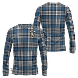 ScotsTee Shop Scottish Napier Modern Clan Crest Tartan Long Sleeve T Shirt