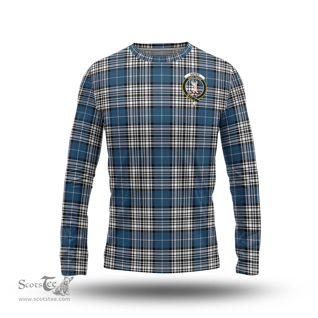 ScotsTee Shop Scottish Napier Modern Clan Crest Tartan Long Sleeve T Shirt