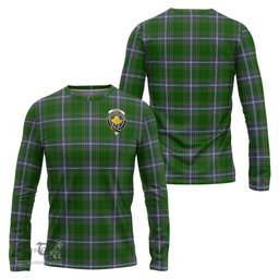ScotsTee Shop Scottish Pringle Clan Crest Tartan Long Sleeve T Shirt