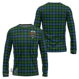 ScotsTee Shop Scottish MacLeod of Skye Clan Crest Tartan Long Sleeve T Shirt