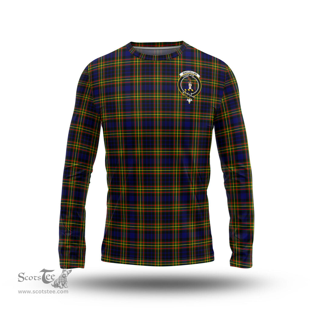ScotsTee Shop Scottish MacLellan Modern Clan Crest Tartan Long Sleeve T Shirt