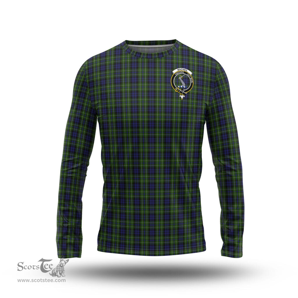 ScotsTee Shop Scottish MacNeil of Colonsay Clan Crest Tartan Long Sleeve T Shirt