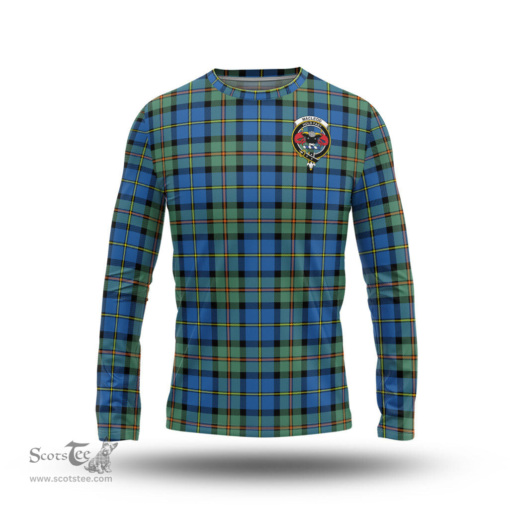 ScotsTee Shop Scottish MacLeod of Harris Ancient Clan Crest Tartan Long Sleeve T Shirt