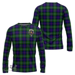 ScotsTee Shop Scottish MacThomas Modern Clan Crest Tartan Long Sleeve T Shirt