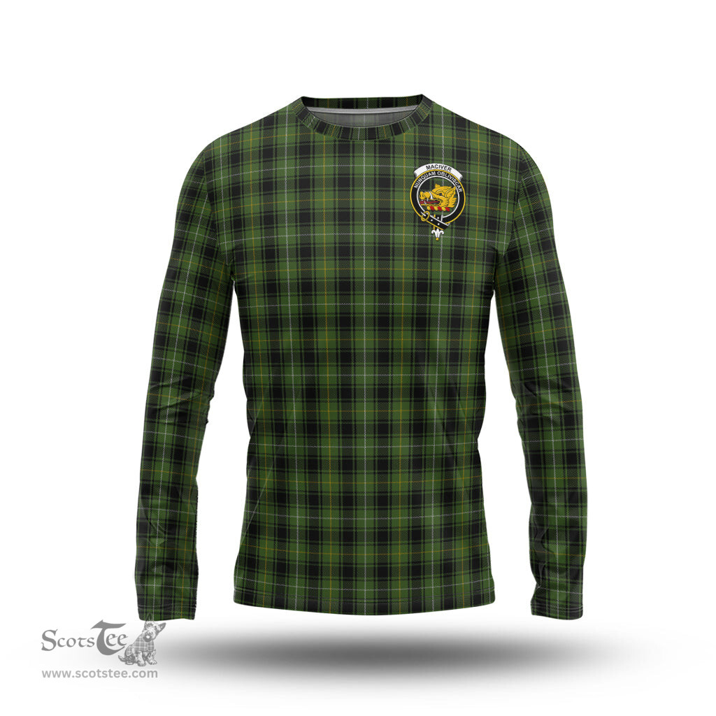 ScotsTee Shop Scottish MacIver Hunting Clan Crest Tartan Long Sleeve T Shirt