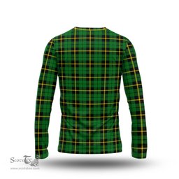 ScotsTee Shop Scottish Wallace Hunting Green Clan Crest Tartan Long Sleeve T Shirt