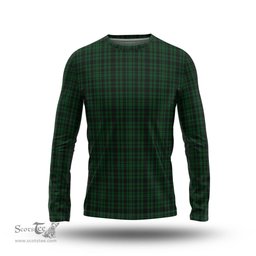 ScotsTee Shop Scottish Menzies Green Clan Tartan Long Sleeve T Shirt