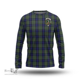 ScotsTee Shop Scottish MacLaren Clan Crest Tartan Long Sleeve T Shirt
