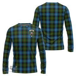 ScotsTee Shop Scottish MacNeil of Barra Clan Crest Tartan Long Sleeve T Shirt