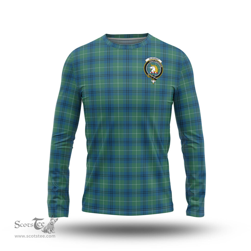 ScotsTee Shop Scottish Oliphant Ancient Clan Crest Tartan Long Sleeve T Shirt