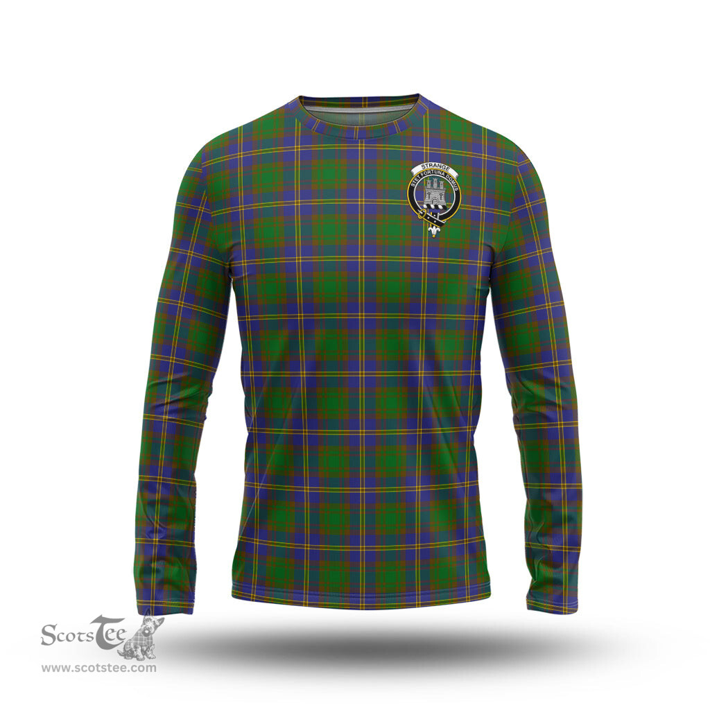 ScotsTee Shop Scottish Strange of Balkaskie Clan Crest Tartan Long Sleeve T Shirt