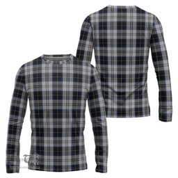 ScotsTee Shop Scottish Menzies Black Dress Clan Tartan Long Sleeve T Shirt