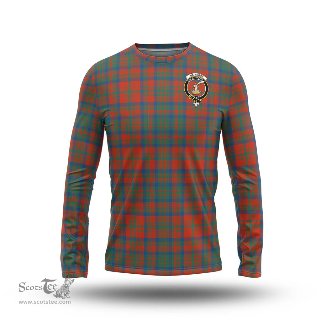 ScotsTee Shop Scottish Matheson Ancient Clan Crest Tartan Long Sleeve T Shirt
