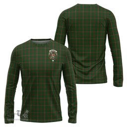 ScotsTee Shop Scottish MacKinnon Hunting Clan Crest Tartan Long Sleeve T Shirt