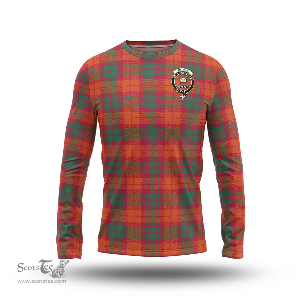 ScotsTee Shop Scottish MacNab Ancient Clan Crest Tartan Long Sleeve T Shirt