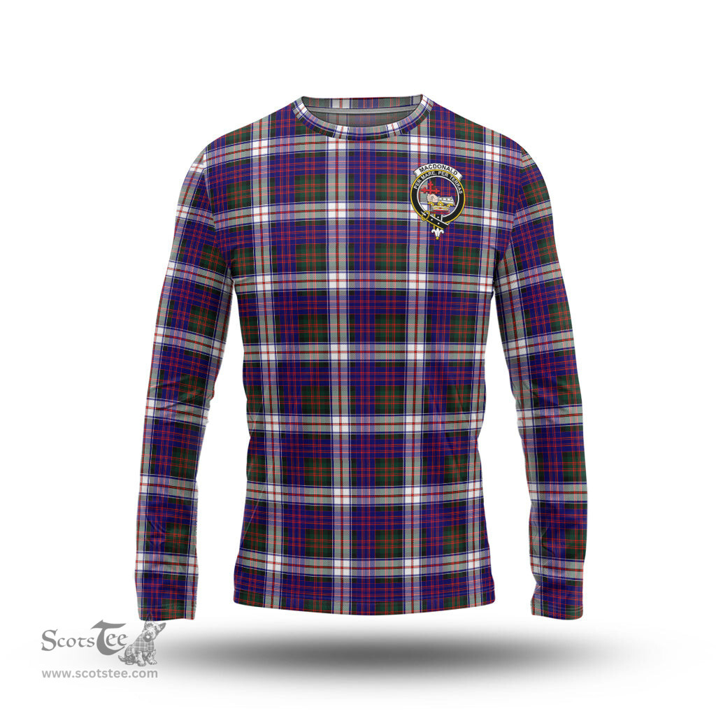 ScotsTee Shop Scottish MacDonald Dress Modern Clan Crest Tartan Long Sleeve T Shirt