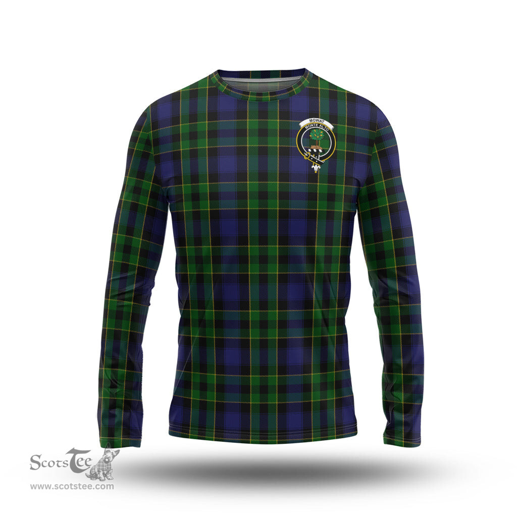 ScotsTee Shop Scottish Mowat Clan Crest Tartan Long Sleeve T Shirt