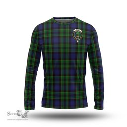 ScotsTee Shop Scottish Mowat Clan Crest Tartan Long Sleeve T Shirt