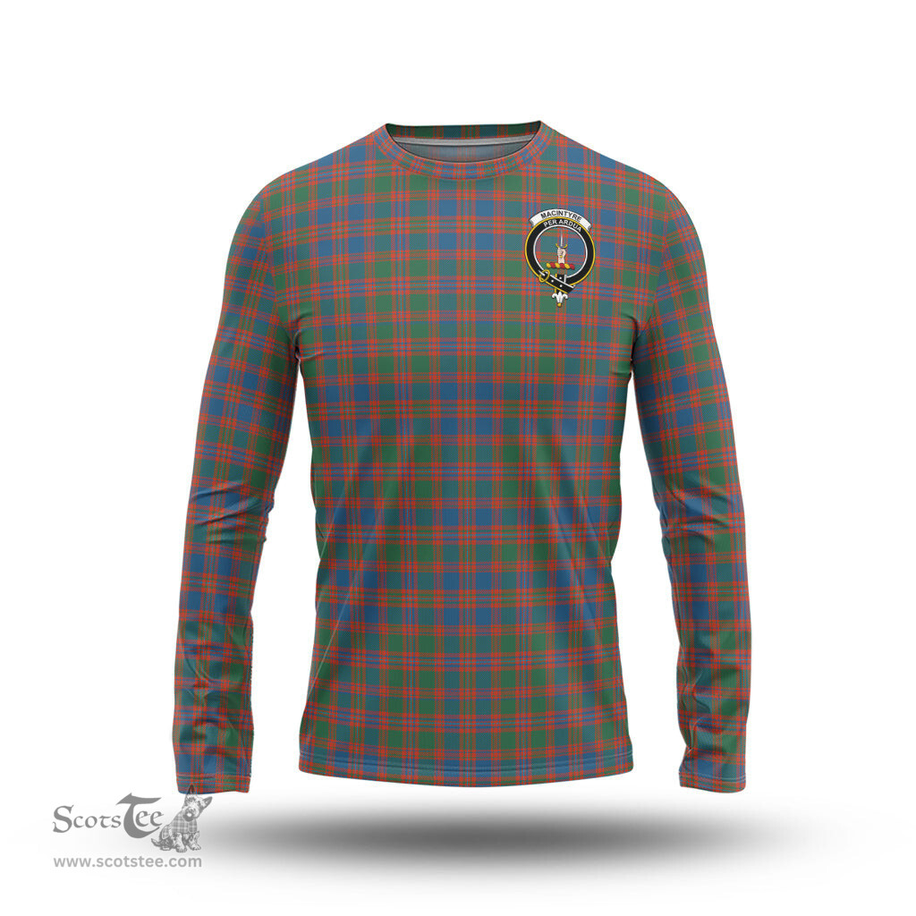 ScotsTee Shop Scottish MacIntyre Ancient Clan Crest Tartan Long Sleeve T Shirt
