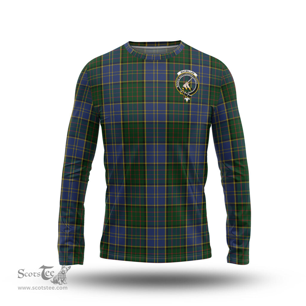 ScotsTee Shop Scottish MacMillan Hunting Clan Crest Tartan Long Sleeve T Shirt